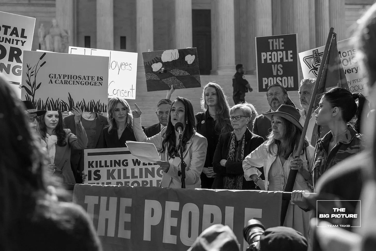 The People vs the Poison protesters gather at the US Supreme Court.