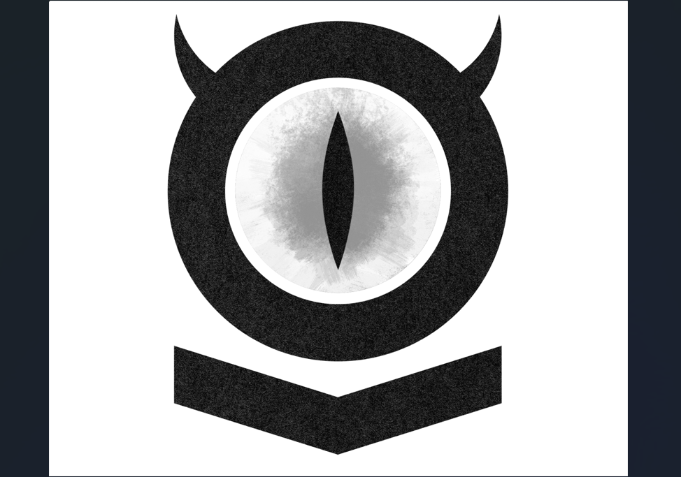 Palantir logo with the eye of Sauron and devil horns